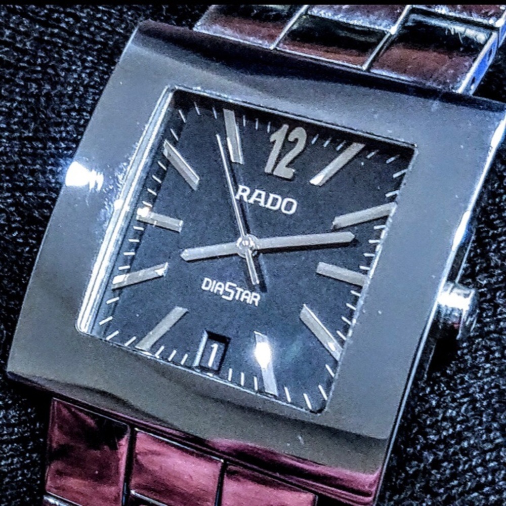 Rado Diastar R18681153 7 Jewels Swiss Quartz Tank Men's Watch